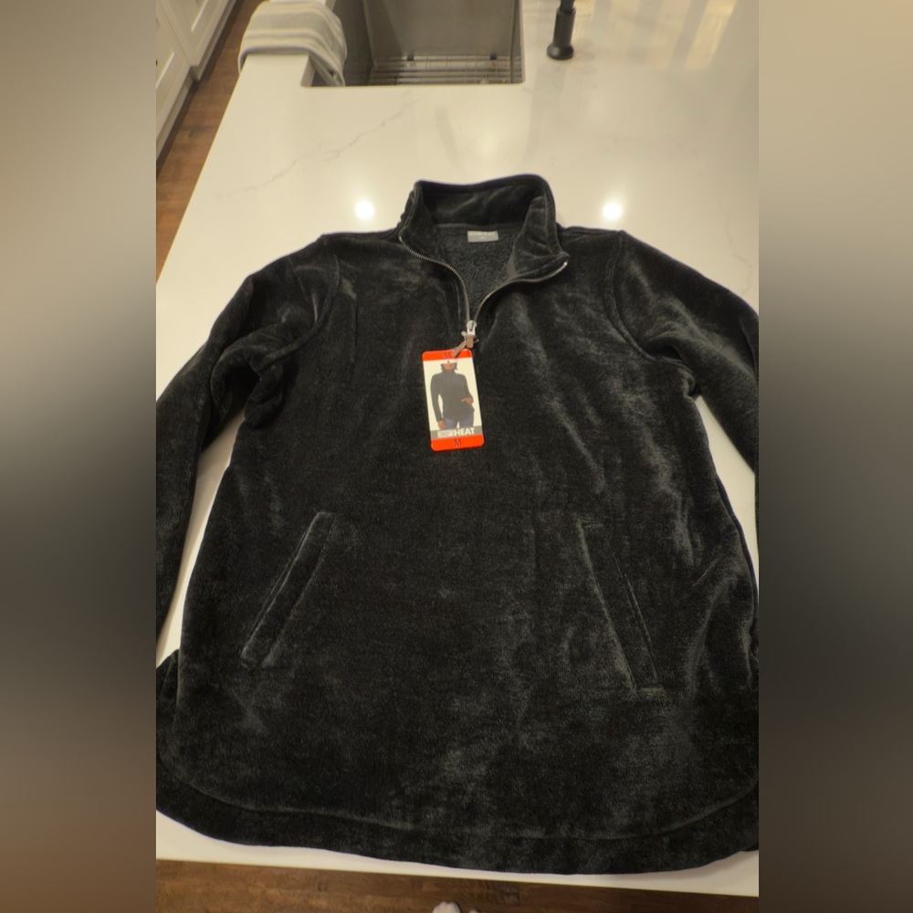 32 Degrees Heat Pullover Medium 1/4 zip Sherpa Fleece NWT